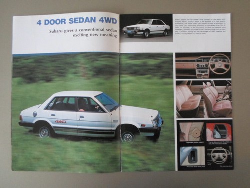 SUBARU 4WD RANGE orig 1981 UK Mkt Sales Brochure - 1600 1800 - Picture 4 of 9