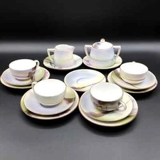 Antique Noritake Cottage House 1920 Tea Cups Saucers Bread Plates Cream Sugar