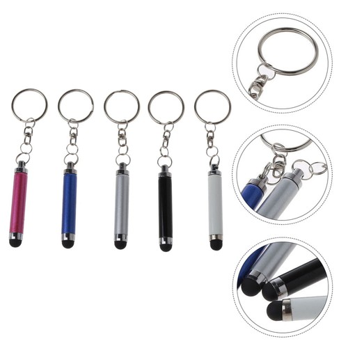 5 Pcs Portable Stylus Touch Screen Phone Pen Keychain Touchscreen Smartphone