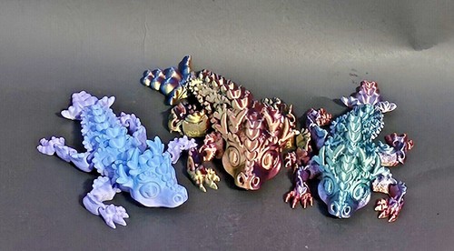 Precioso dragón pequeño articulado. Dragón impreso en 3D. Juguete Flexi Fidget - Imagen 4 de 31