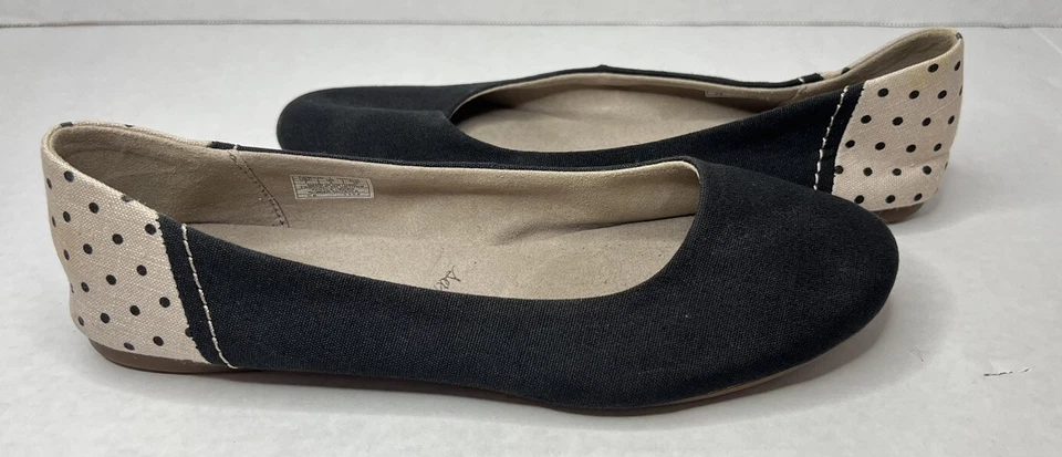 Pisos de ballet Sanuk Yoga Eve negros con lunares talla 7 Foto 4 de 4