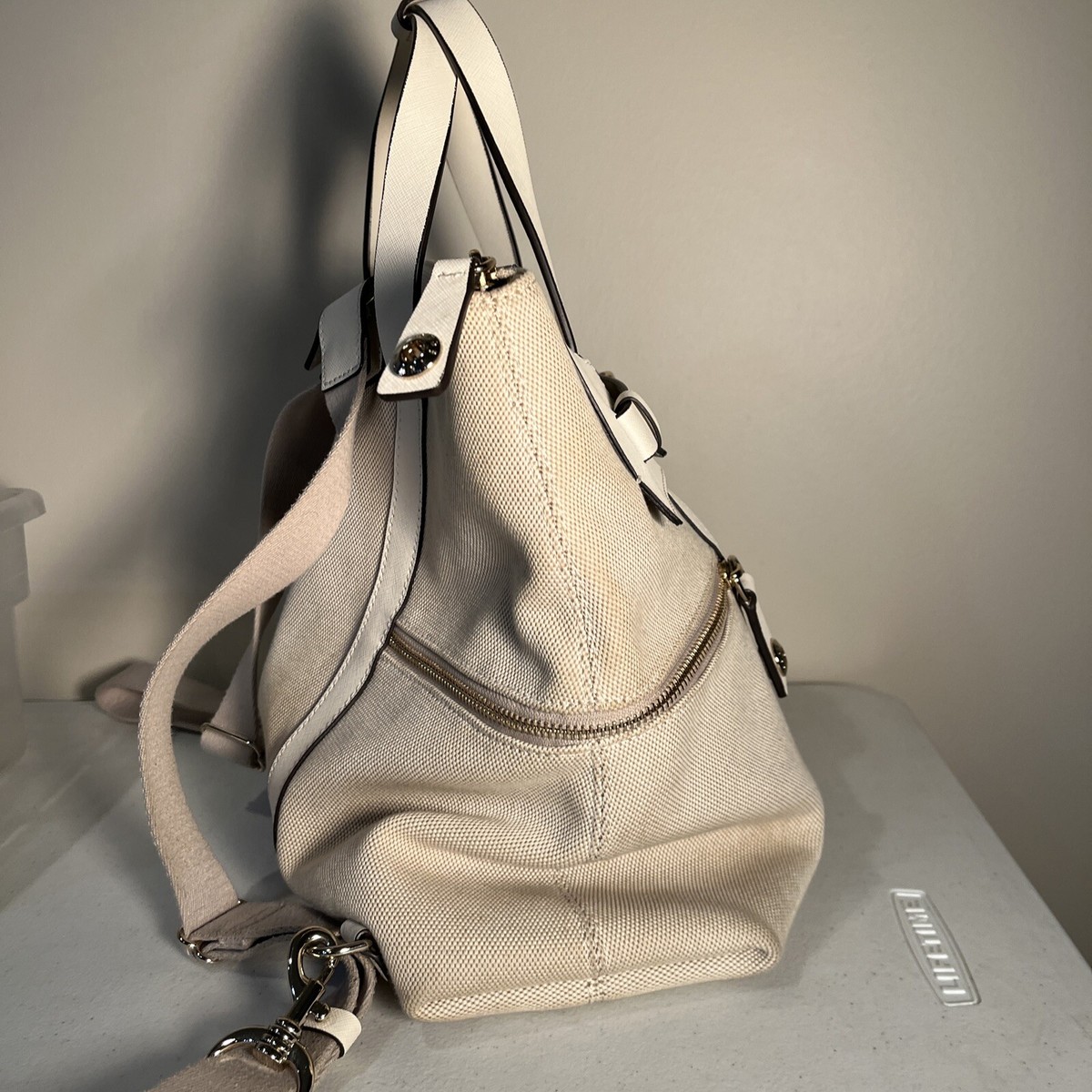 HENRI BENDEL Large JETSETTER CONVERTIBLE BACKPACK Canvas 