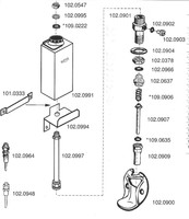 "Suevia 6-Kt.-Mutter R 3/8\" Messing Mod. 99 - 1020387"