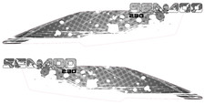 SEADOO WAKE 230 GRAPHIC CHALLENGER SE 23 STICKERS DECALS VYNYL WRAP SET white