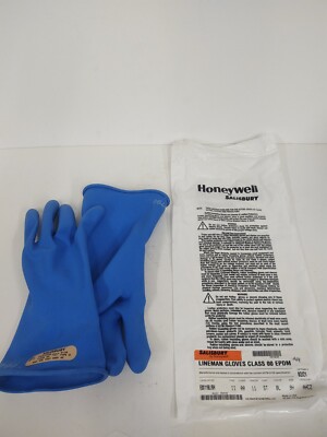 HONEYWELL Salisbury Elec Lineman Gloves Size 9 1/2 Type II Class 0 E011BL/9H