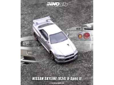 1/64 Nissan Skyline GT-R (R34) V-Spec II RHD Silver INNO Models