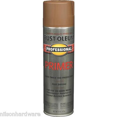 (6)-15 Oz Red RustOleum Professional Fast Dry Spray Primer 7569-838
