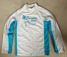 Janie And Jack Swim Rash Guard long Sleeve Shirt Paradise Island Boys 10