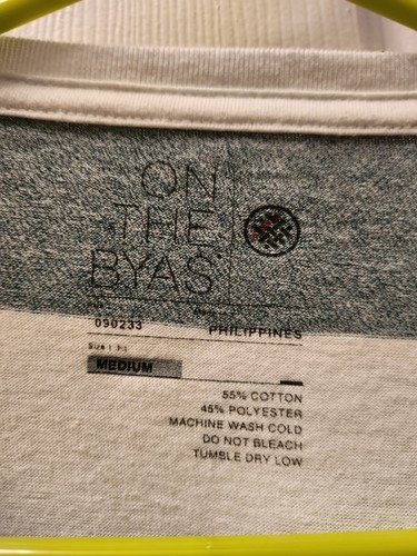 On The Byas Striped Men’s Tee Shirt Size M - Picture 3 of 3
