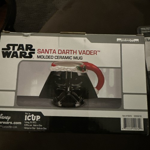 Disney Star Wars Darth Vader Santa Clause Molded Ceramic 20 OZ Christmas Mug - 第 1/6 張圖片