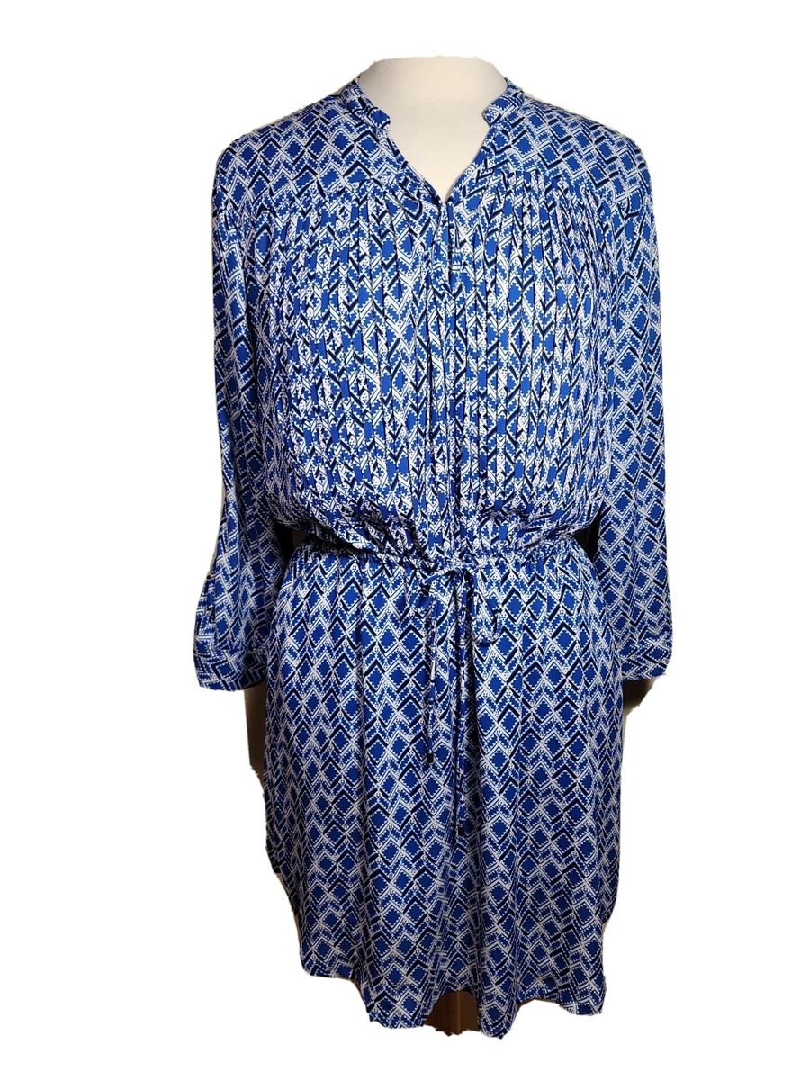 Maeve anthropologie Blue White Mixed Pattern Dress Sz. Large | eBay Maeve anthropologie Blue White Mixed Pattern Dress Sz. Large | eBay