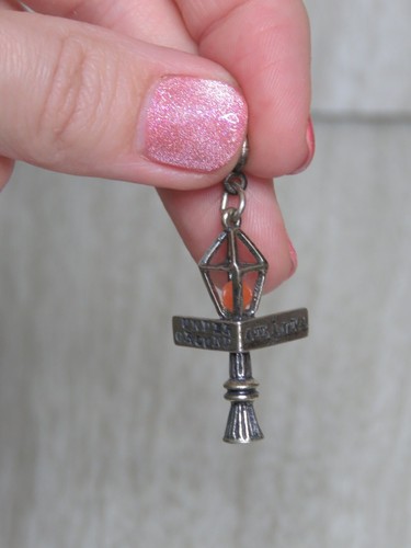 VTG Sterling Silver Under Ground Atlanta Lamp Light Post Pendant Charm 1.25" - Picture 6 of 14