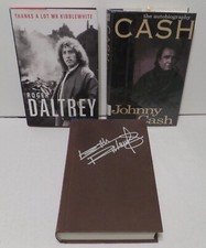 3 First Edition Hardcover Books EX Keith Richards Johnny Cash Roger Daltrey nice