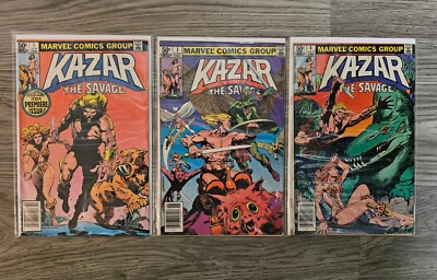 KAZAR The Savage #1 3 & 4 Lot Of 3 Bronze Age Marvel Comics 1981 VG-FN 