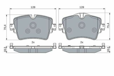 BREMSBELAGSATZ BOSCH 0 986 494 940 - VORDERACHSE FÜR BMW 5ER F90 G30