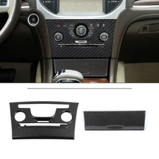 Air Condition Switch Panel+Storage Box Cover Trim For Chrysler 300 10-14 Carbon