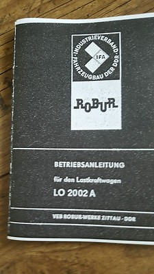 ROBUR LO 2002 A Betriebsanleitung Allrad IFA DDR NVA OST GRENZE VP