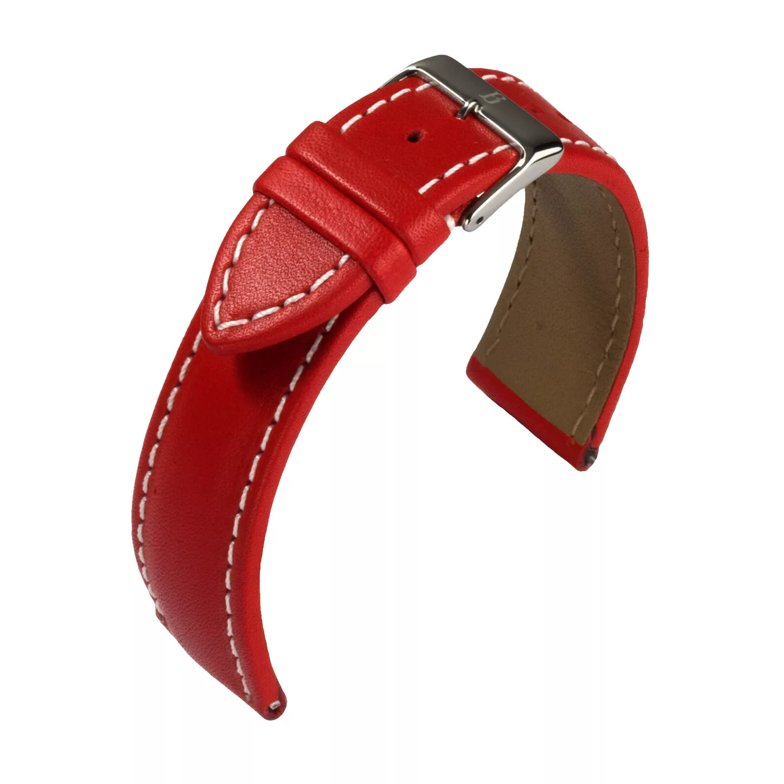 Watch Strap Classic Cowhide Red by Barington/Eulit - 18, 20, 22, 24 mm