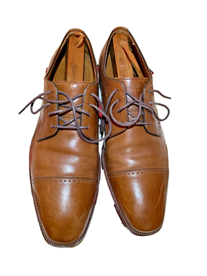 Vintage Johnston & Murphy Cap Toe lace oxfords 12 M Vintage Johnston & Murphy Black Leather Cap Toe Dress Shoes  main image 4