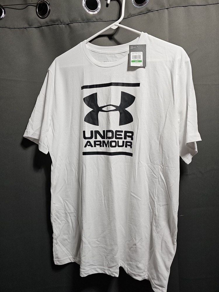 Under Armour Men's T-Shirt GL Foundation Athletic Crew Neck Tee White Large