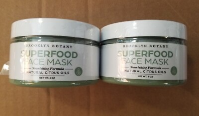 Brooklyn Botany Superfood Face Mask 6oz Deep Pore Cleanser Clay Mask Lot of 2 