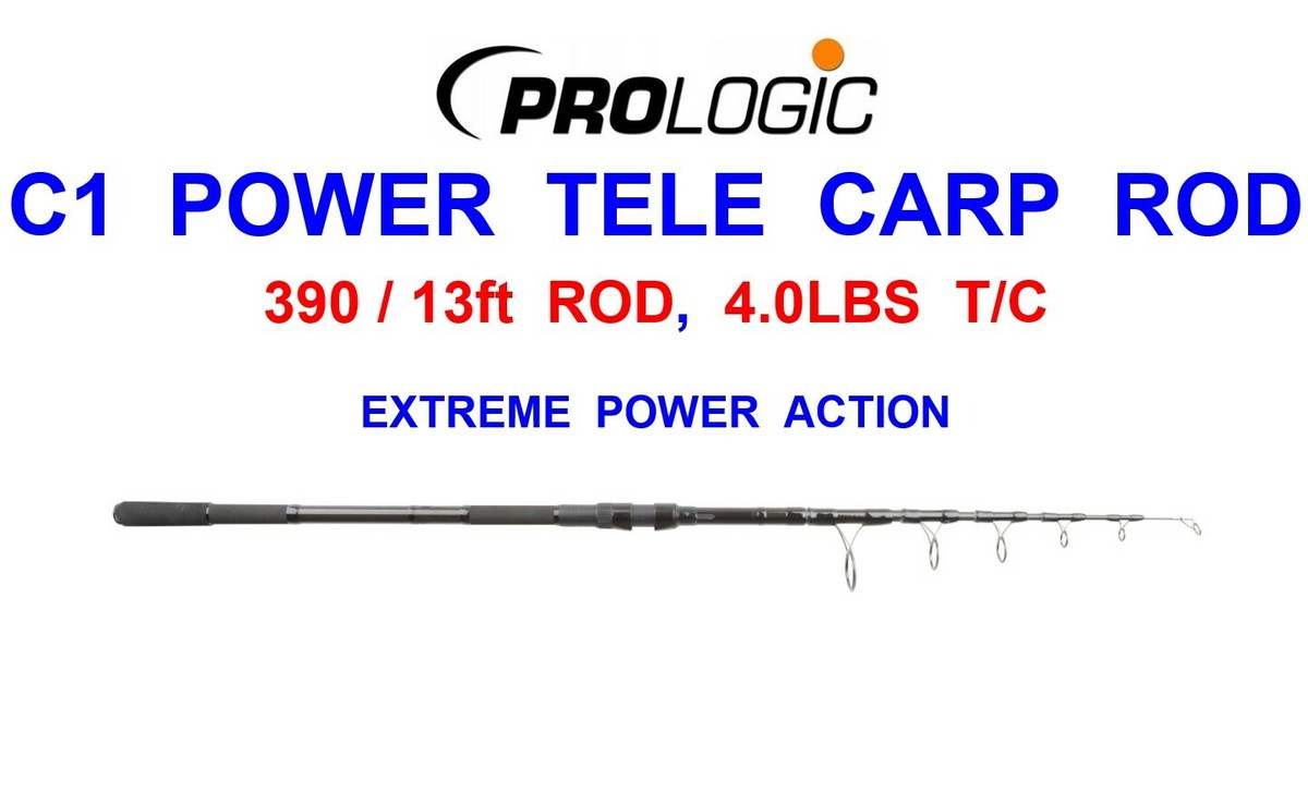 NEW PROLOGIC C1 POWER TELE CARP ROD 13ft 4lbs TELESCOPIC FOR SPOD MARKER  FISHING