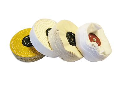 Poliermop Set 70 4'' (100mm) Mopps & Auswahl der Compound für Metall, Kunststoff etc.