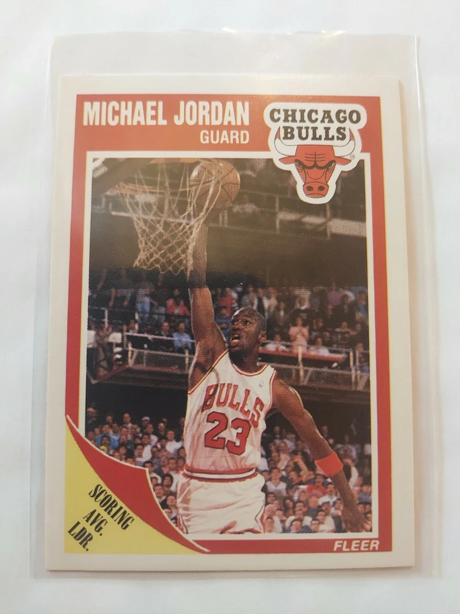 1989 Fleer Michael Jordan Scoring AVG Leader basketball card 21