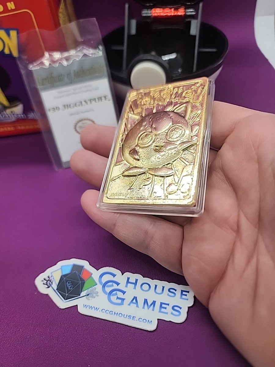 ホビポ　純金製カード Pokemon 1998 New In Box 23k Gold Plated Trading Jigglypuff #39 COA