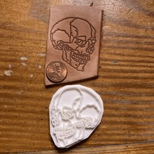 Embossing stamp skull stamp multi use 3d printed embossing