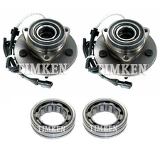 Front and Rear Wheel Bearings & Hubs Kit Timken For Ford F-150 4WD 4-Wheel ABS