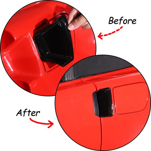 Glossy Black Exterior Door Bowl Trim Accessories Cover For Corvette C6 2005-2013 - Picture 4 of 12
