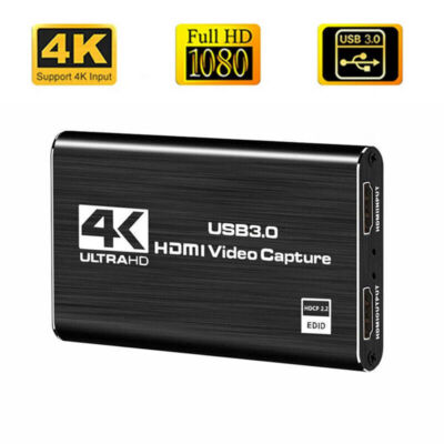 4K Video Capture Card USB 3.0Audio Video Game Capture Device 1080P HDMI 60fps DE