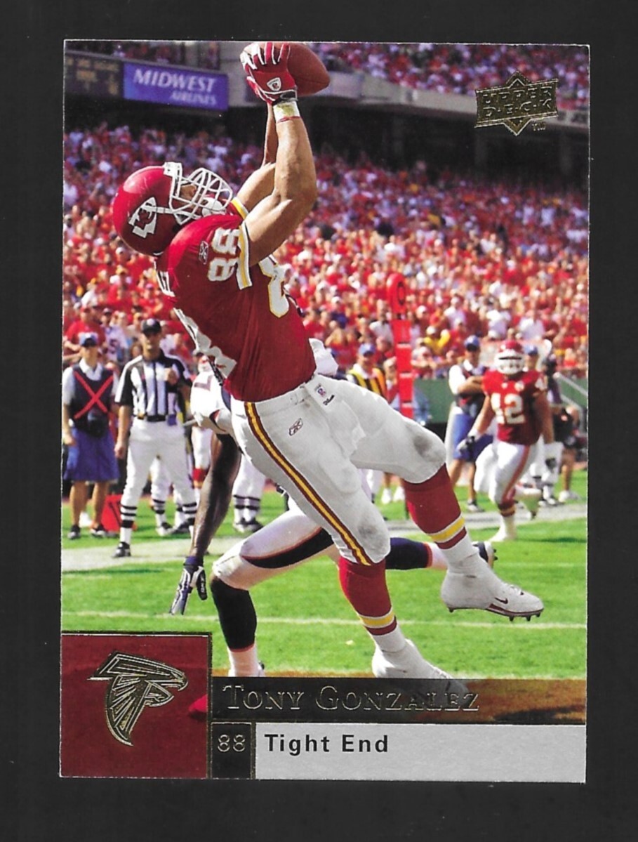 2009 Upper Deck #98 Tony Gonzalez Kansas City Chiefs Atlanta Falcons HOF