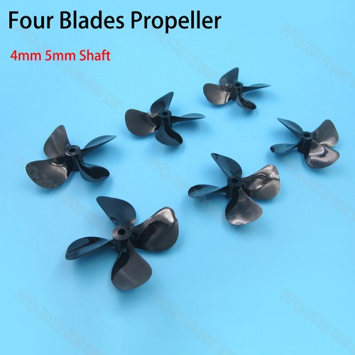 RC Model Boat Four Blades Propeller Thread Propellers Boats 4mm 5mm
