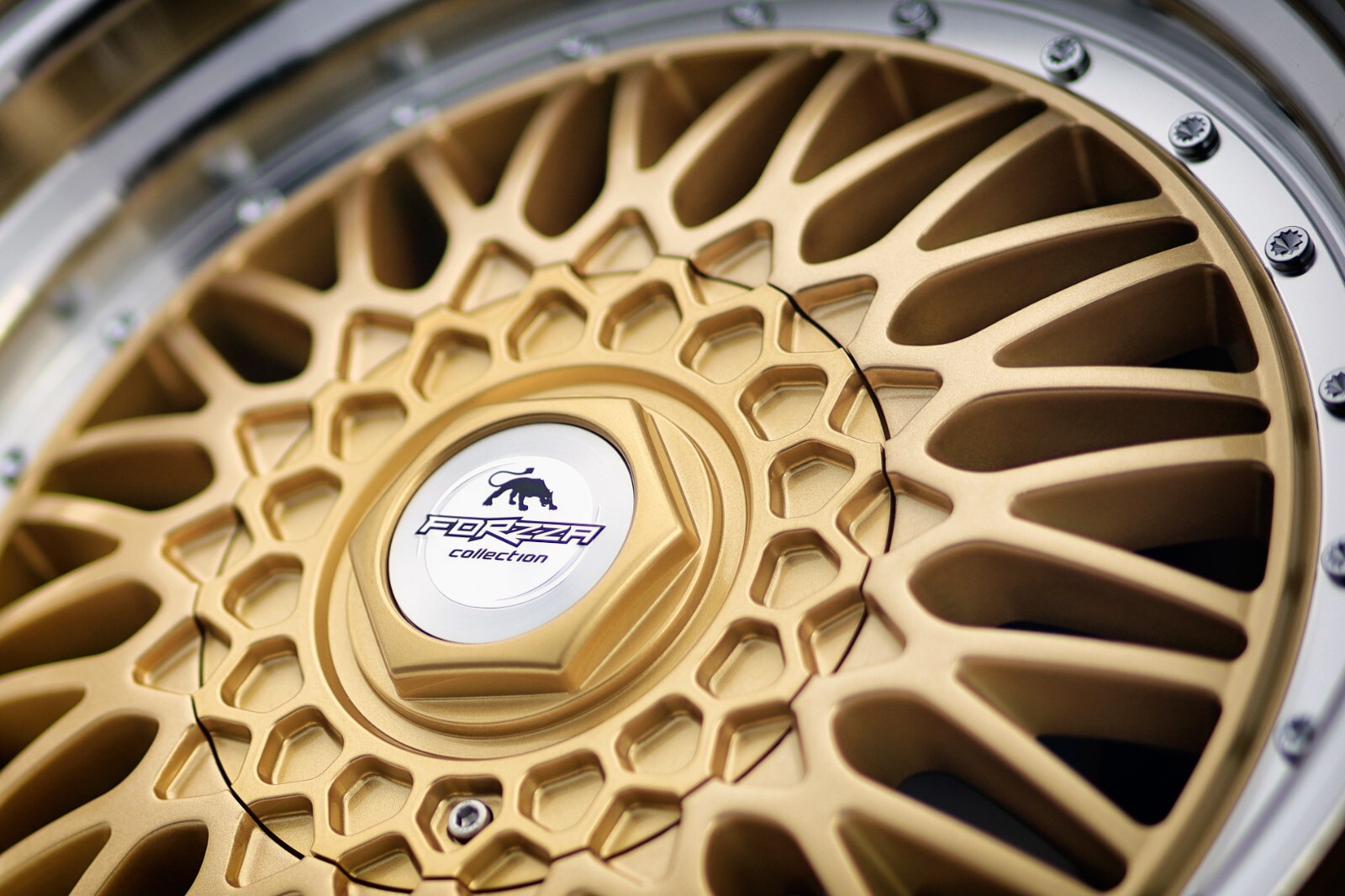 Forzza Malm Rims Alloy Wheels 7j 8j 15 Inch 4x100/108 Gold Machined ...