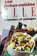 "100 fiches-cuisine de ELLE"Légumes et potages - 1979 collector -