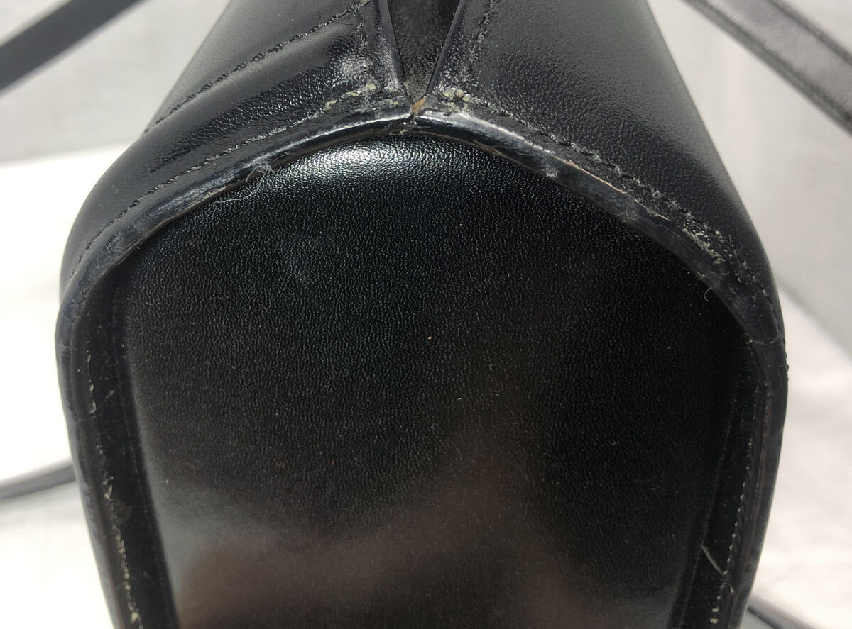 Bally Vintage Black Leather Hard Shell Shoulder Bag Made in Bally Vintage Black Leather Hard Shell Shoulder Bag Made in