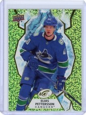 2021-22 Upper Deck Ice Elias Pettersson Green Parallel  - Vancouver Canucks
