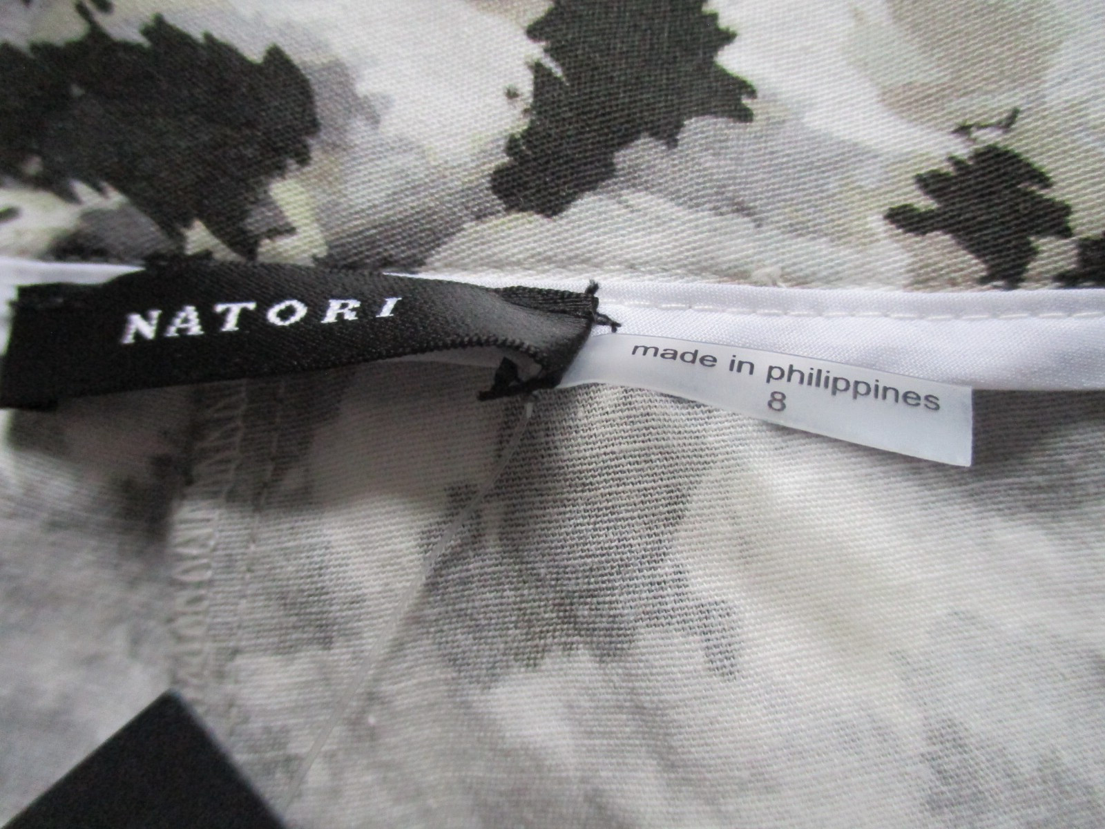 NATORI CROPPED PPANTS COTTON BLEND  LEOPARD PRINT MULTICOLOR WHITE  8 NEW