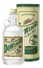 UNOPENED! SEALED! DEWSHINE MOUNTAIN DEW 25 OZ LIMITED EDITION GLASS BOTTLE JUG!