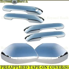 For 2020-2023 2024 Ford Explorer XLT & BASE Chrome 4 Door Handle COVERS+Mirrors