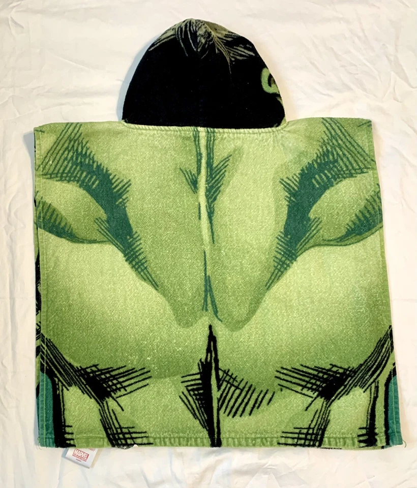 Incredible Hulk Marvel Juvenil Poncho Toalla Verde con Capucha Foto 3 de 4
