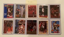 10 Michael Jordan Cards lot Various Years Brands Types Top Loaded Free Shipping!