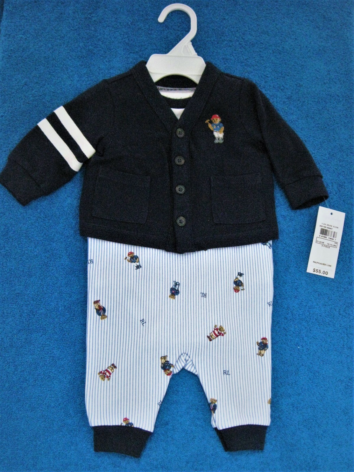 ralph lauren teddy bear baby grow