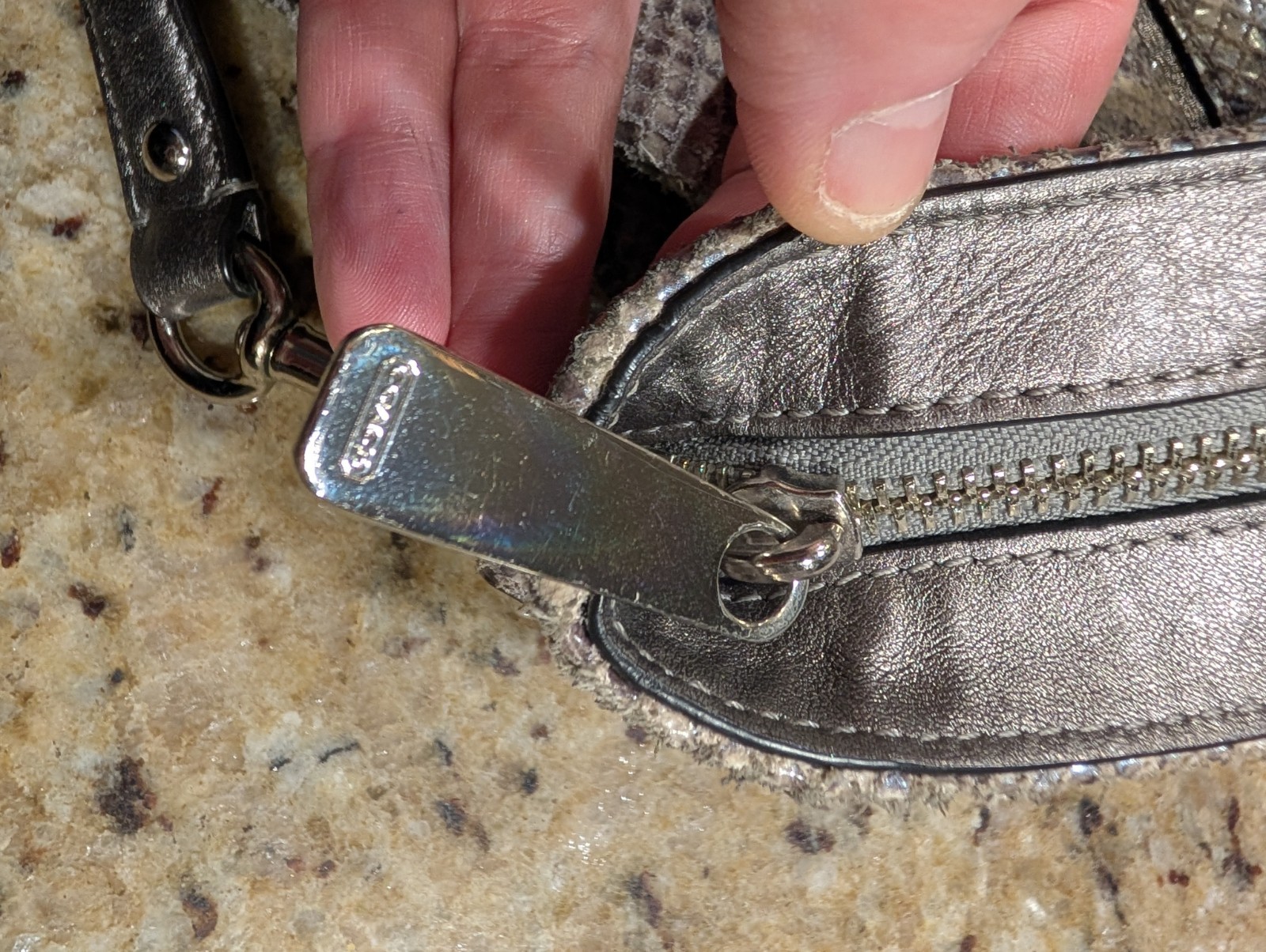 Coach Campbell Python embossed Satchel Shoulder B… - image 8