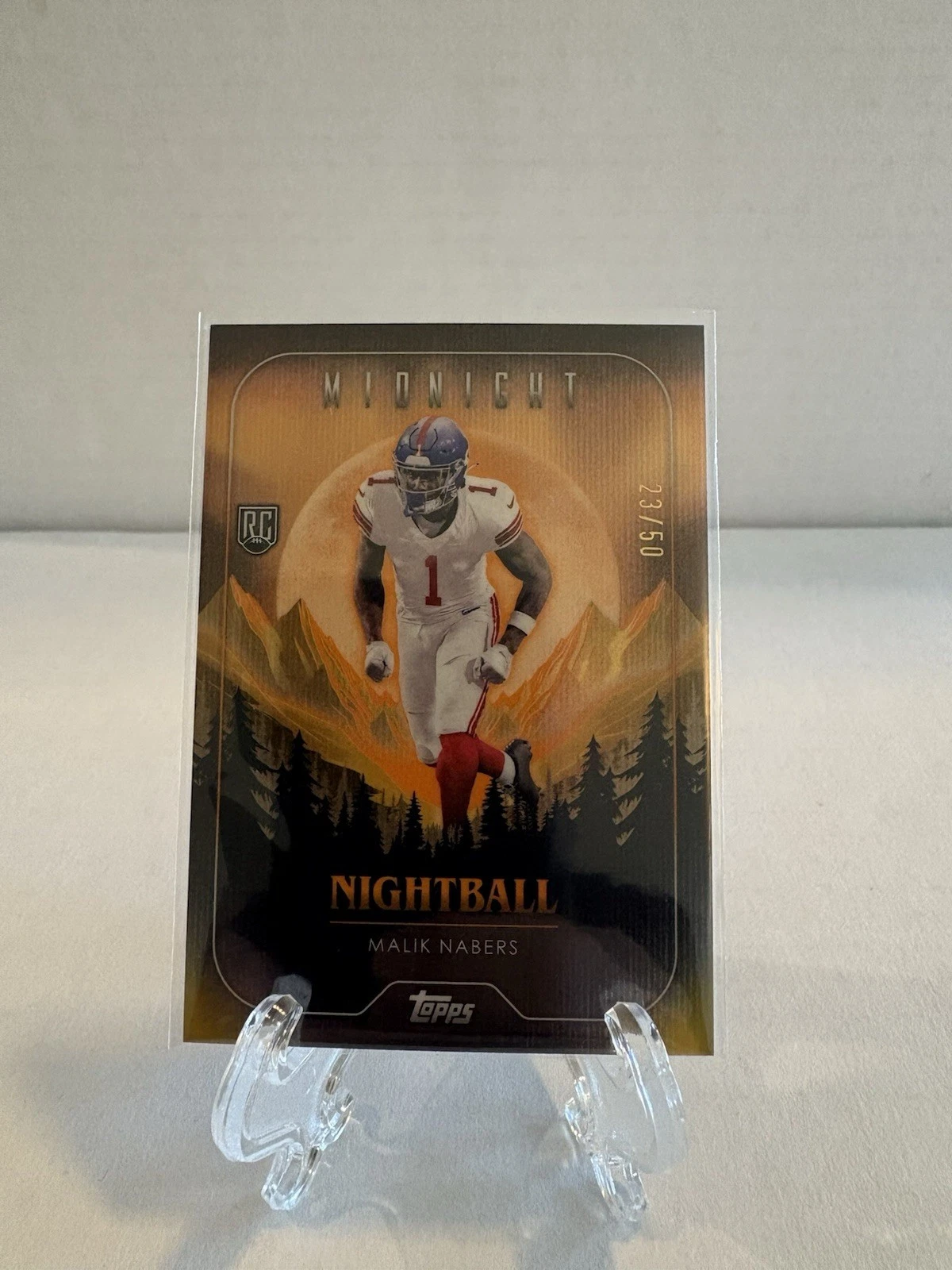 Malik Nabers Topps Midnight Nightball #NB6 Summer Solstice