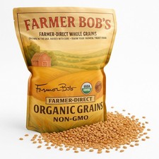 Farmer Bob's Organic Hard Red Wheat Berries   Bulk Winter Wheat  Non-GMO Who...