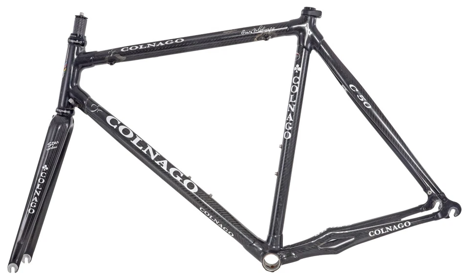 Colnago C50 HP Carbon Road Bike Frameset 56cm Straight QR Rim 700c 2005 - Image 3 of 4