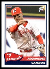 2021 Arquimedes Gamboa Choice Minor League Rookie Card Reading Phils Phillies. rookie card picture